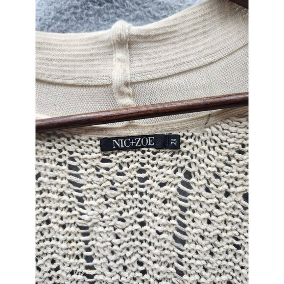 Nic+Zoe Womens 2X Open Cardigan Sweater - Picture 2 of 5